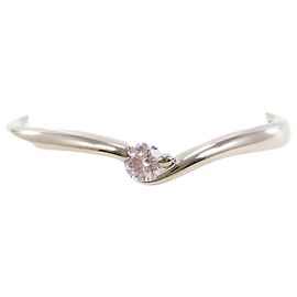 Autre Marque 18K Weißgold-Ring mit rosa Diamant Pink Golden