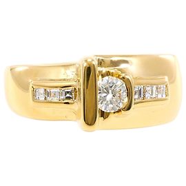 Autre Marque 18K Gelbgold Diamantring Golden