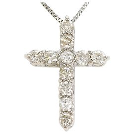Autre Marque Collier en or blanc 18K et diamants Doré