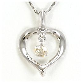 Autre Marque Colar de ouro branco 18K com diamante Dourado