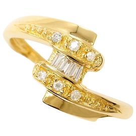 Autre Marque 18K Gelbgold-Ring mit Diamant Golden