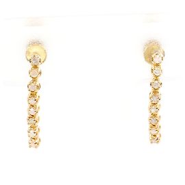 Autre Marque Eleganti orecchini a clip in oro 18K con diamanti D'oro