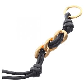 Porte-clés Knot de Bottega Veneta en noir et or Noir Doré