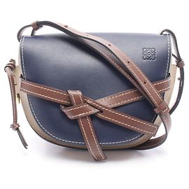 Loewe Gate Bag Small Shoulder Handbag Brown Beige Navy blue