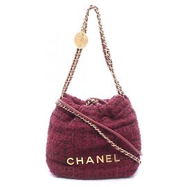 Chanel CHANEL 22 Mini Shoulder Bag Noir Bordeaux