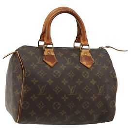 LOUIS VUITTON Sac à main Monogram Speedy 25 M41528 LV Auth 180577 Monogramme