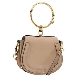 Chloé Sac à main Chloe Nile en cuir 2way Beige Or Auth 179953A Beige Doré