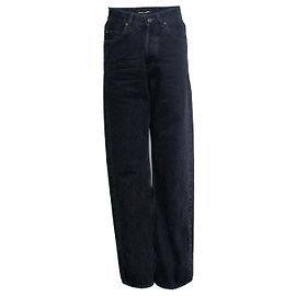 Saint Laurent, jean baggy long à taille en V noir Noir