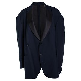 Autre Marque We11done, blazer oversize bleu Bleu