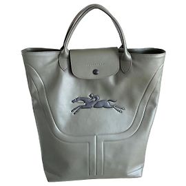 Longchamp Sac Cabas en Cuir Vert Vert