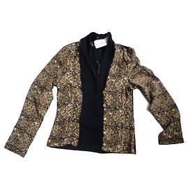Autre Marque Camicetta in seta Otto Kern stampa floreale Nero Beige