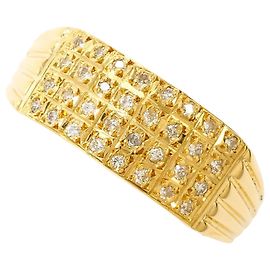 Autre Marque 18K Gelbgold-Ring mit Diamant Golden
