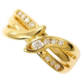 Autre Marque 18K Gelbgold-Ring mit Diamant Golden