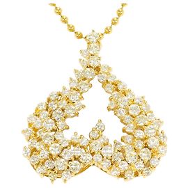 Autre Marque Collier en or jaune 18K avec diamants Doré