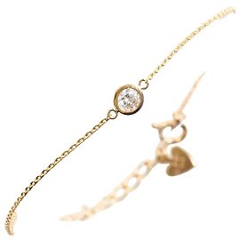 Autre Marque Bracelet charm en or rose 18K et diamants Doré