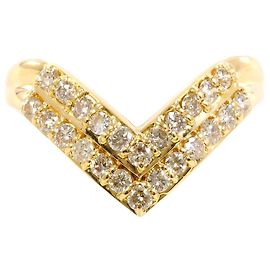 Autre Marque 18K Gelbgold-Ring mit Diamant Golden