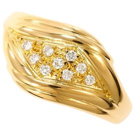 Autre Marque 18K Gelbgold-Ring mit Diamant Golden