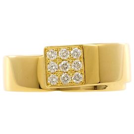 Autre Marque 18K Gelbgold-Ring mit Diamant Golden