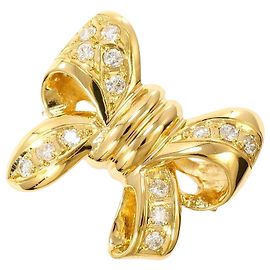 Autre Marque 18K Gelbgold-Ring mit Diamant Gelb
