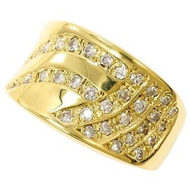 Autre Marque 18K Gelbgold-Ring mit Diamant Golden