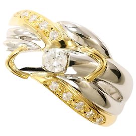 Autre Marque PT900 Platin- und 18K Gelbgold Ring Golden Andere