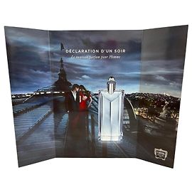 Cartier Déclaration d'un Soir Perfume Display Stand White Golden Grey Dark blue