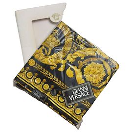 Gianni Versace Barocco Seidentuch Schwarz Golden