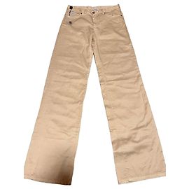Pantalones de algodón beige Dolce & Gabbana Junior Beige
