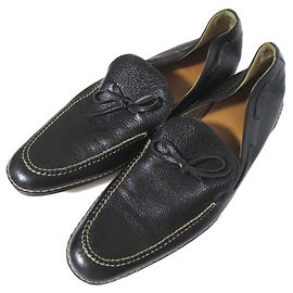 Mocassin Hermès en cuir Noir