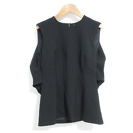Autre Marque Top ENFOLD Double Cloth Peplum Back Volume Nero