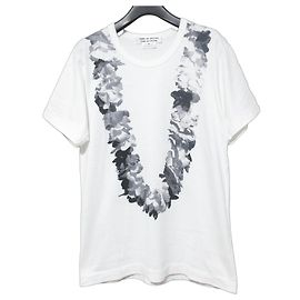 Camiseta Comme des Garcons Comme des Garcons con estampado de flores Blanco