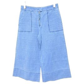 Chloé See By Chloe Denim Cropped Pants Blue