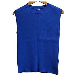 Autre Marque Ärmelloses IENA Rippstrick-Top Blau