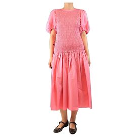 Derek Lam 10 Crosby Robe midi froncée rose - taille UK 8 Rose