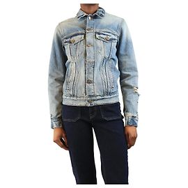 Alanui Landscape knit blue denim jacket - size XS Blue