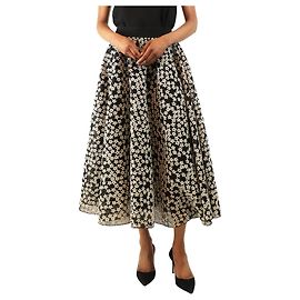 Bitte Kai Rand Jupe midi en tulle à fleurs noir et blanc - taille XS Noir