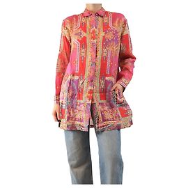 Etro Lila Blumenhemd - Größe UK 10 Lila