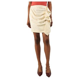 Isabel Marant Minirock mit Rüschen in Creme - Größe UK 8 Roh