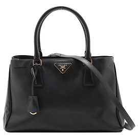 Prada Borsa Galleria 2way in pelle Saffiano nera Nero