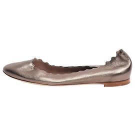 Chloé Bailarinas de borde festoneado bronce cool - talla EU 37 Bronce
