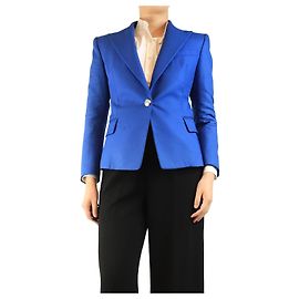 Balmain Blue single-breasted blazer - size UK 12 Blue