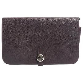 Hermès Carteira Dogon Duo roxa 2006 Roxo