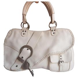 Bolsa de mão Dior em couro branco Branco