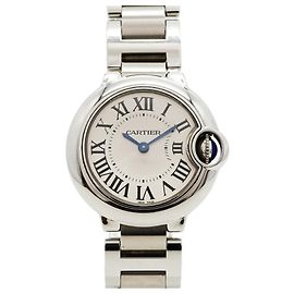 Orologio Cartier Ballon Bleu SM W69010Z4 Quadrante Argento da Donna Altro