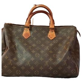 Bolsa Speedy 35 Monogram Louis Vuitton Marrom Monograma
