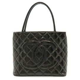 Sac cabas Chanel Matelassé Coco Mark Reissue Noir