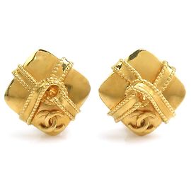 Orecchini a clip dorati Chanel D'oro