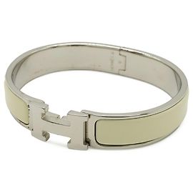 Pulseira Hermès Clic H PM Branco Cru