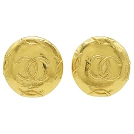 Orecchini Chanel Coco Mark Button D'oro