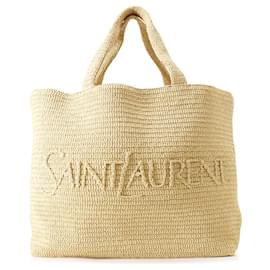Yves Saint Laurent Raphia-Tote-Bag Beige